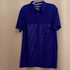 Nike Men’s Deep Blue Polo with Tonal Graphic